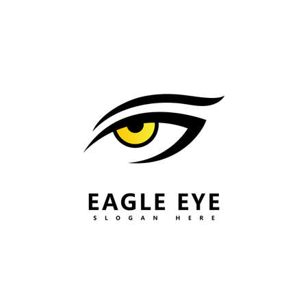 Eagle predator eye falcon bird  logo logos businessのイラスト素材