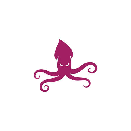 Squid logo icon,  vintage vector illustration designのイラスト素材