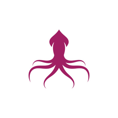 Squid logo icon,  vintage vector illustration designのイラスト素材