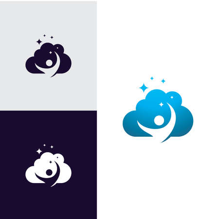 Abstractt cloud logo icon vector template designのイラスト素材