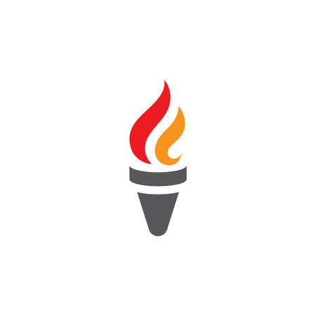 Torch flame  icon  vector templateのイラスト素材