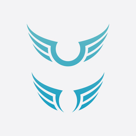 Falcon Wing  Vector Logo Icon Templateのイラスト素材