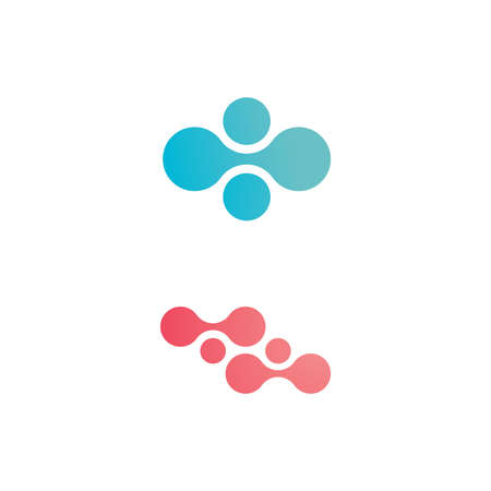 Molecule logo icon template for  science brand identity.のイラスト素材