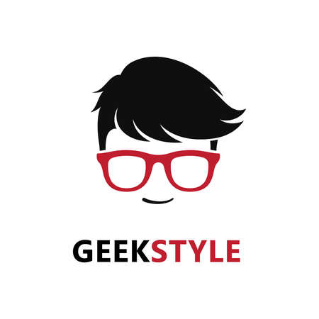 Geek Logo Icon Vector Design Illustrationのイラスト素材