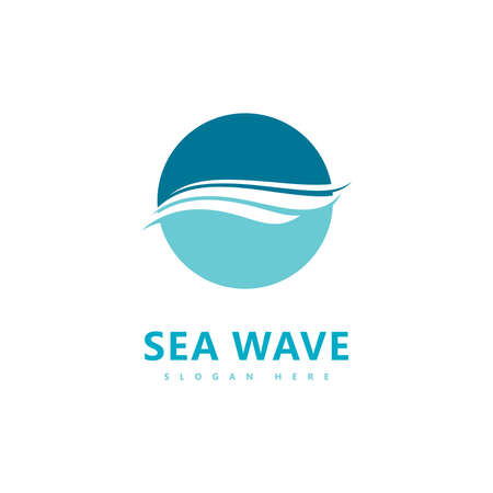 Wave logo symbol  water wave vector illustration designのイラスト素材