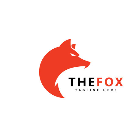 Fox logo icon design vector templateのイラスト素材