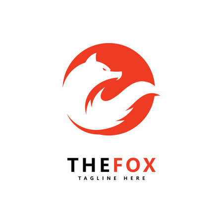 Fox logo icon design vector templateのイラスト素材