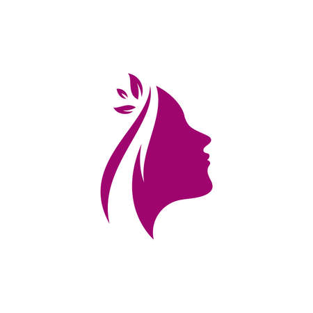 Woman silhouette logo   head  face logo vector designのイラスト素材