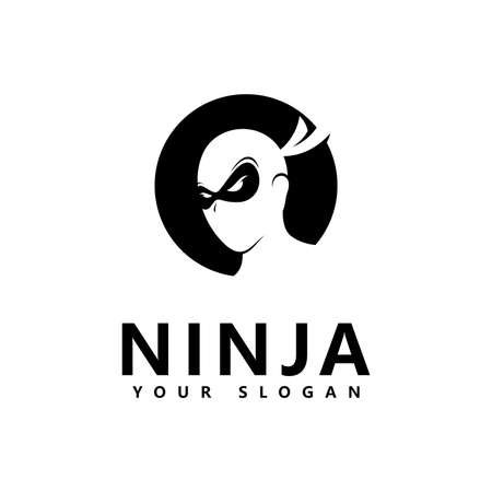 Ninja logo icon vector illustrationのイラスト素材