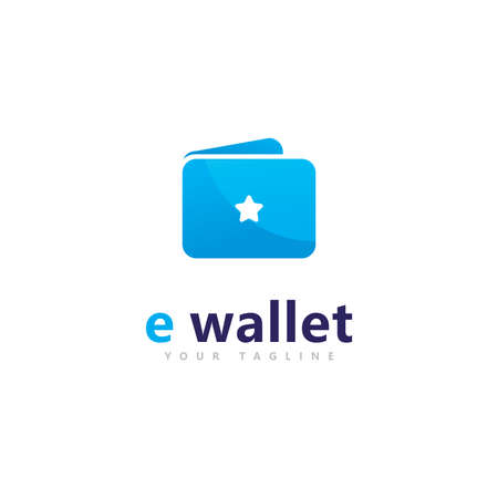 E wallet logo design vector design templateのイラスト素材