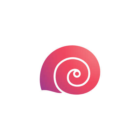 Snails logo vector  on white backgroundのイラスト素材