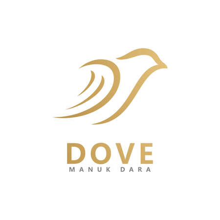 Bird Dove Logo Template vector illustrationのイラスト素材