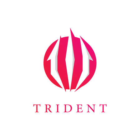 Trident Logo Template vector icon illustration designのイラスト素材