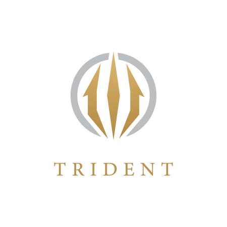 Trident Logo Template vector icon illustration designのイラスト素材