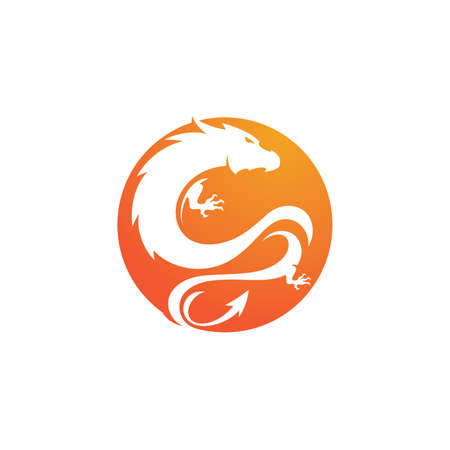 Dragon vector icon illustration design logo templateのイラスト素材
