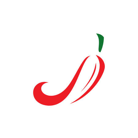 Chili logo vector Spicy food symbol templateのイラスト素材