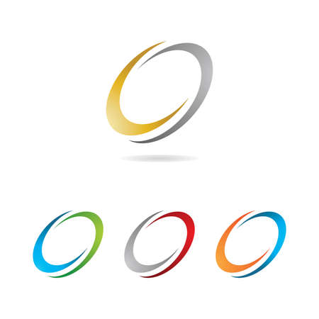 Abstract circle logo vector icon designのイラスト素材