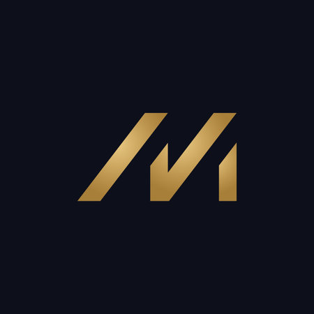 Letter M logo flat logo vector design template  Abstract M logoのイラスト素材