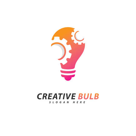 Creative Bulb logo concept vector. Creative Technology Logo design conceptのイラスト素材