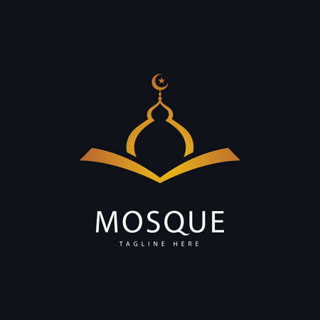 Mosque Logo Template, Islamic Concept Design  Creative Symbolのイラスト素材
