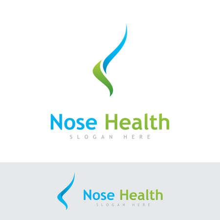 Nose Health logo vector, Nose icon illustration design templateのイラスト素材