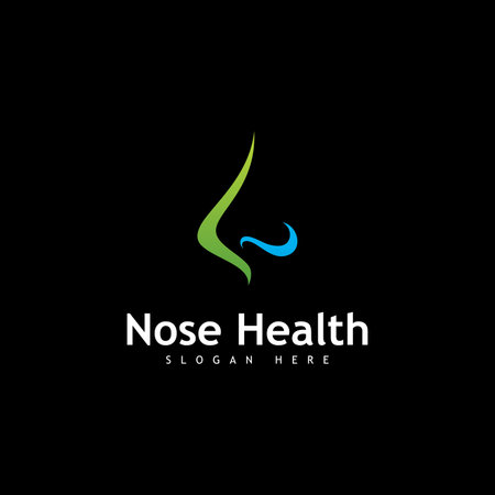 Nose Health logo vector, Nose icon illustration design templateのイラスト素材