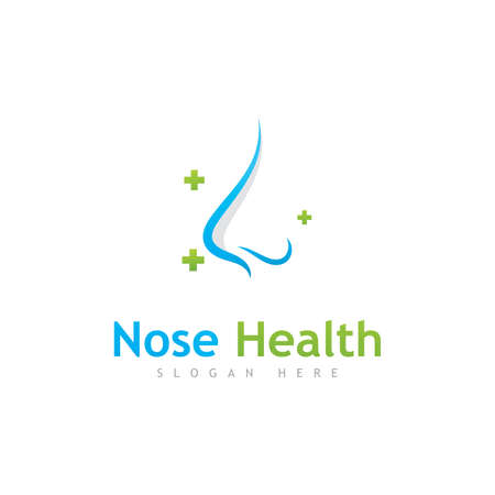 Nose Health logo vector, Nose icon illustration design templateのイラスト素材