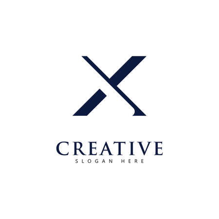 Letter X logo vector design template, Business logo symbolのイラスト素材