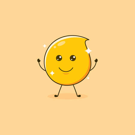Cute Oil Vector cartoon character illustration simple flat deaign styleのイラスト素材