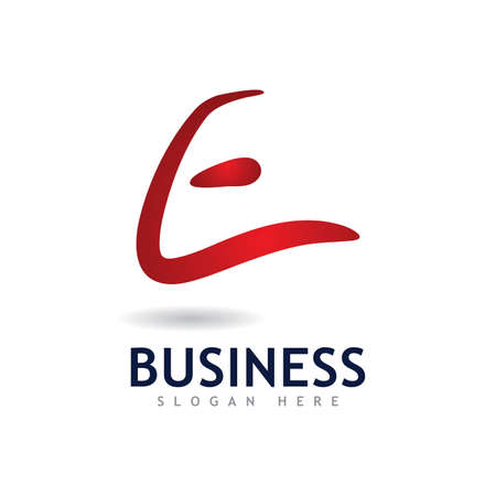 Business E letter, identity logo vector designのイラスト素材