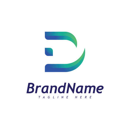 D letter icon design template, Icon Vector Template elements, Modern, Corporateのイラスト素材