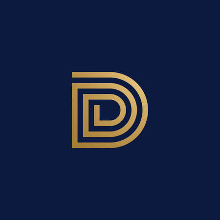 D letter icon design template, Icon Vector Template elements, Modern, Corporateのイラスト素材