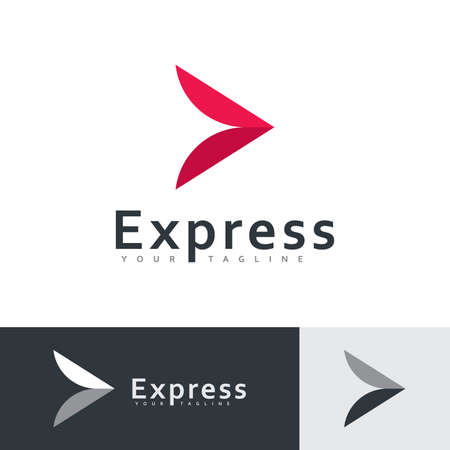 Modern Express vector logo design, Arrow business logo icon design templateのイラスト素材