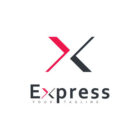 Modern Express vector logo design, Arrow business logo icon design templateのイラスト素材