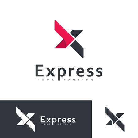 Modern Express vector logo design, Arrow business logo icon design templateのイラスト素材