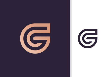 Initia G logo vector template, creative logo symbolのイラスト素材