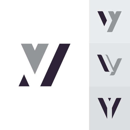 V  Design and template. Creative V Y icon initials based Letters in vector.のイラスト素材