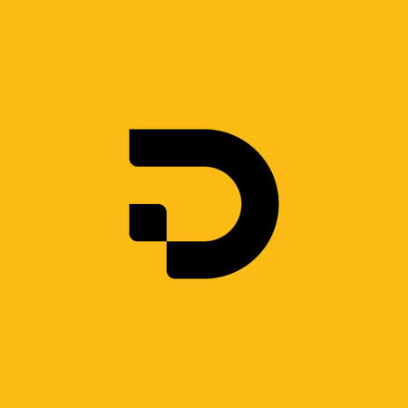 D Logo Design and template. Creative D icon initials based Letters in vector.のイラスト素材