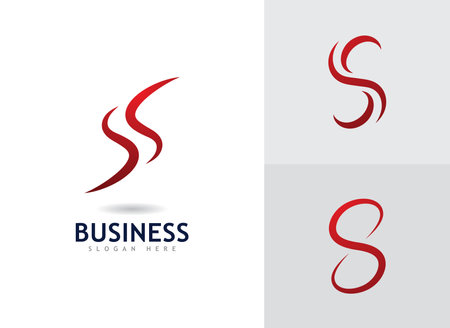 Business S letter, identity logo vector designのイラスト素材