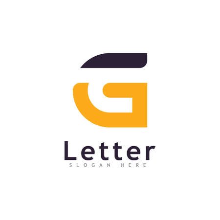 G logo vector template  Creative G letter initials logo designのイラスト素材