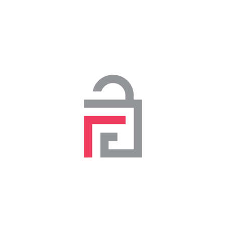 Creative Lock logo vector templateのイラスト素材