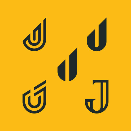 Letter J logo symbol design template elementsのイラスト素材
