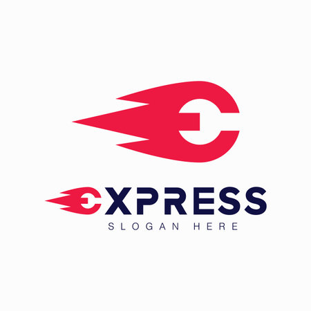 Express logo Vector icon design illustration Templateのイラスト素材