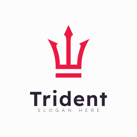 Trident Logo Template vector illustrationのイラスト素材