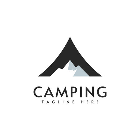 Camping logo vector design illustration templateのイラスト素材