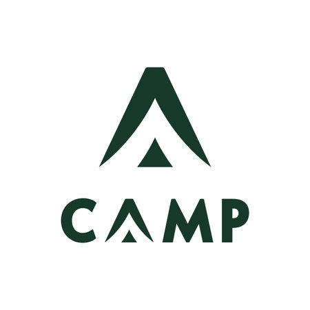 Camping logo vector design illustration templateのイラスト素材