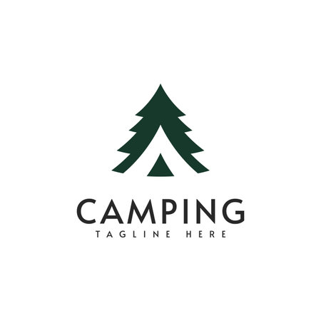 Camping logo vector design illustration templateのイラスト素材