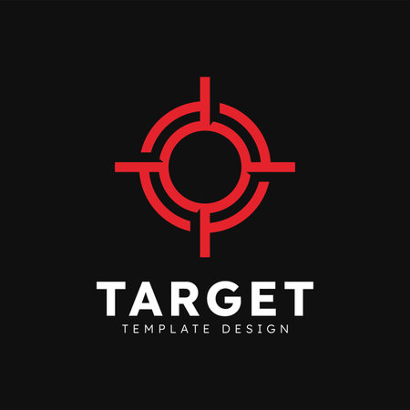 Target logo arrow direction, circle target Vector illustrationのイラスト素材