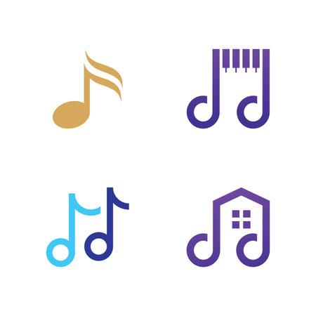 Music Vector  logo icon design template elementsのイラスト素材