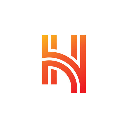 Letter H logo vector template elementのイラスト素材